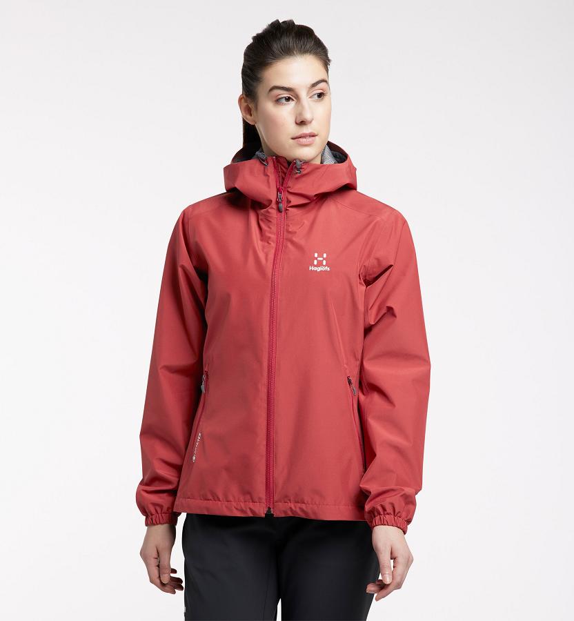 Haglöfs Betula GTX Waterproof Jacket Red For Womens RSJXC2450 Australia